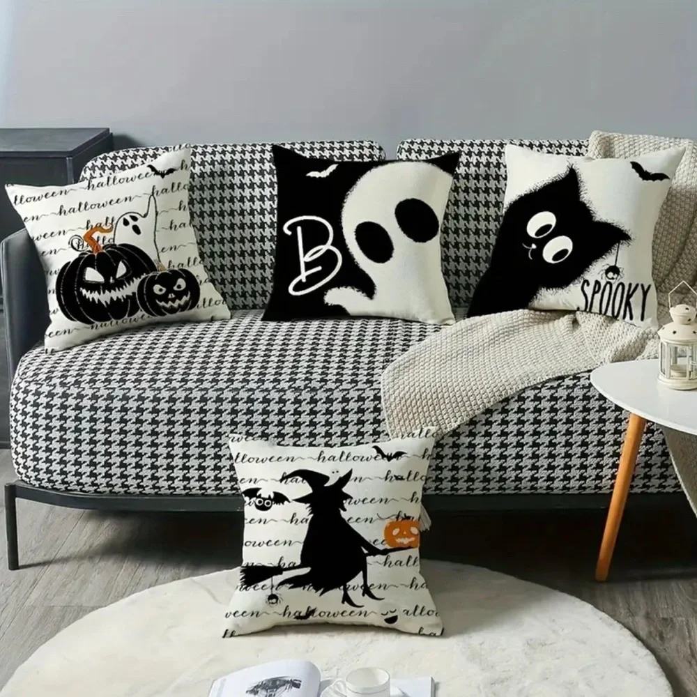 4pc Halloween Decorative Pillowcases 18x18